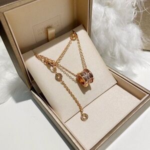 Bulgari Gold Necklace with Circular Accents